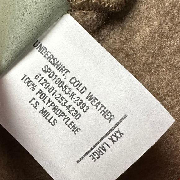 Tru Spec Sweatshirt Pullover Mens 3XL Brown Under Cold Weather Quarter Zip NEW - Picture 5 of 8
